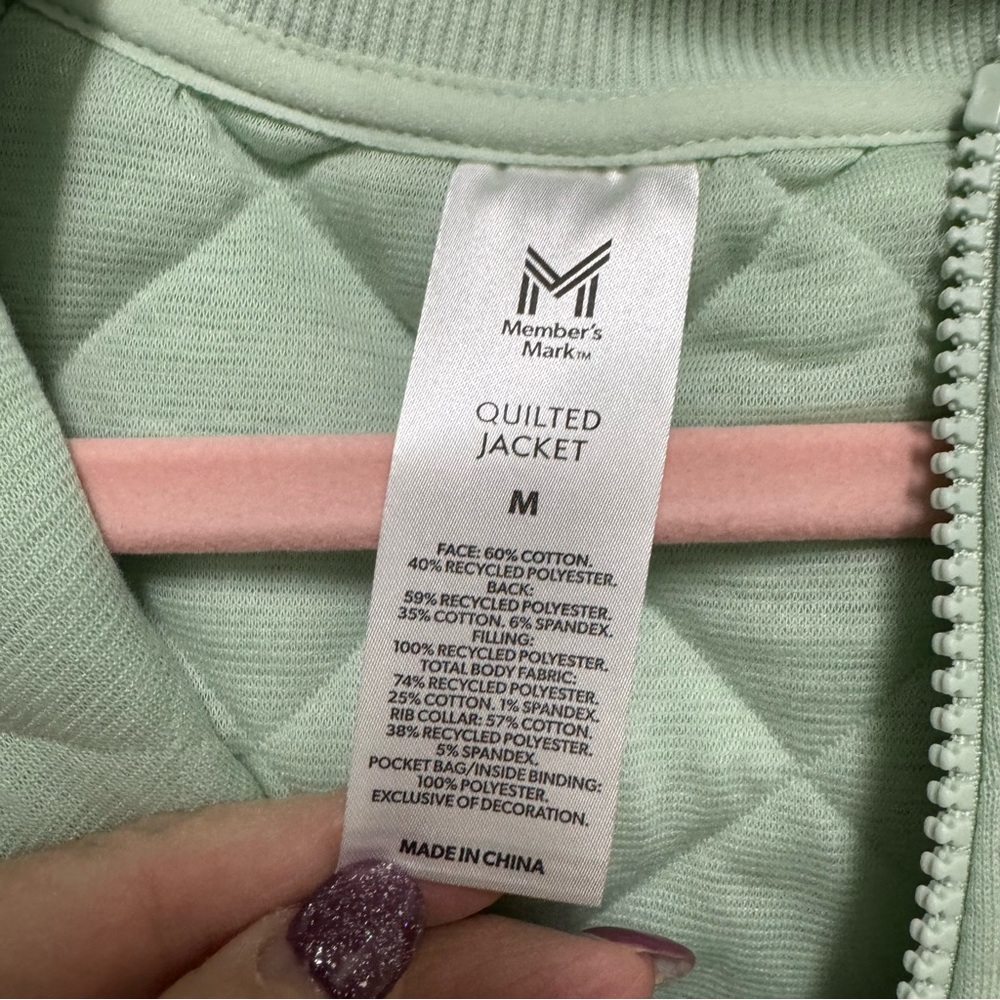 Quilted Women's Jacket in Sage / Mint Green Size M - NWT - Picture 6 of 9